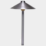 SEA TURTLE FRIENDLY - FWC APPROVED - PSH090-SS SOLLOS LANDSCAPE LIGHTING 9 INCH SINGLE HAT PATHWAY LIGHTING FIXTURE